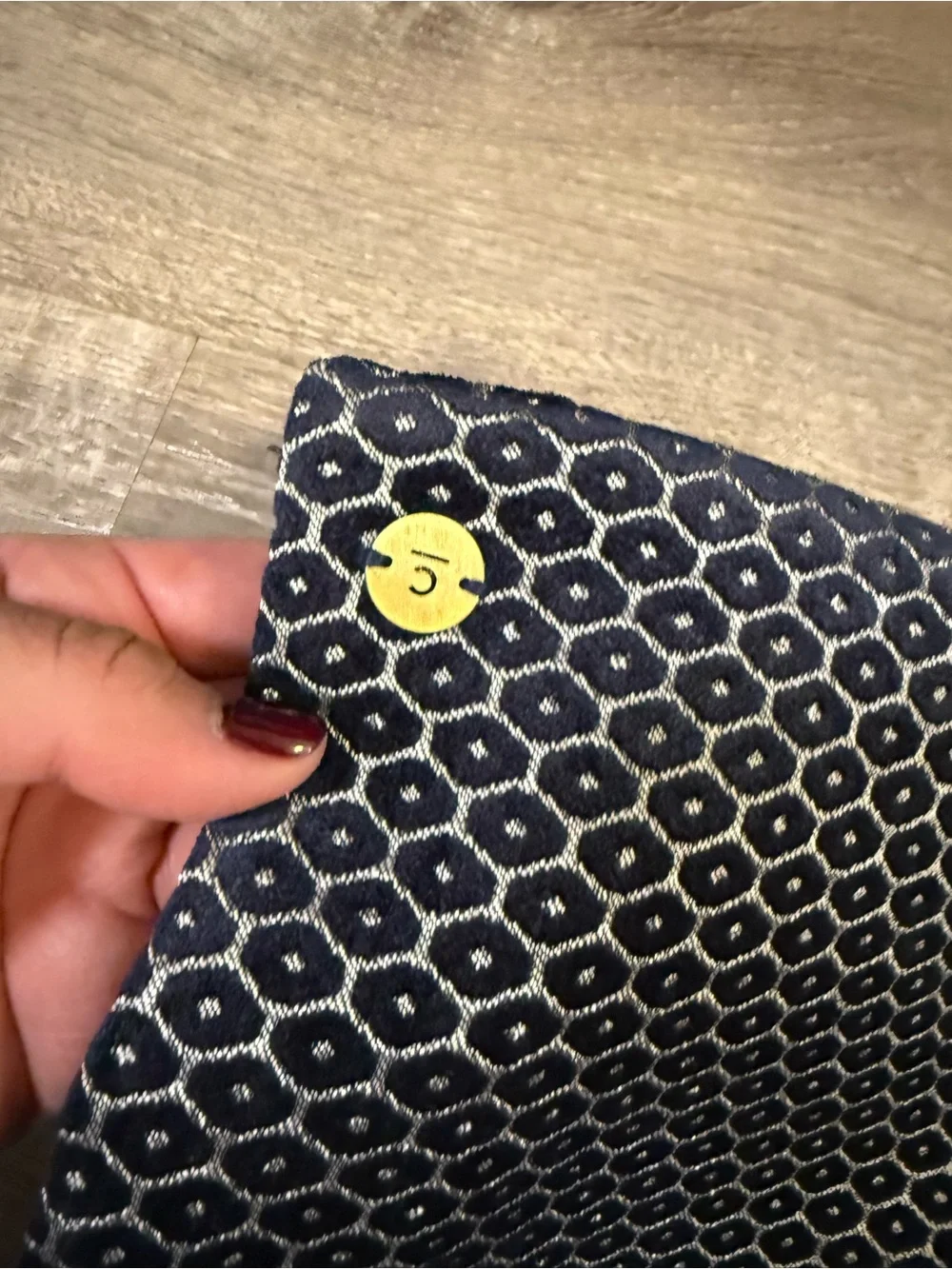 West Elm pillow cover geometric, honeycomb pattern.